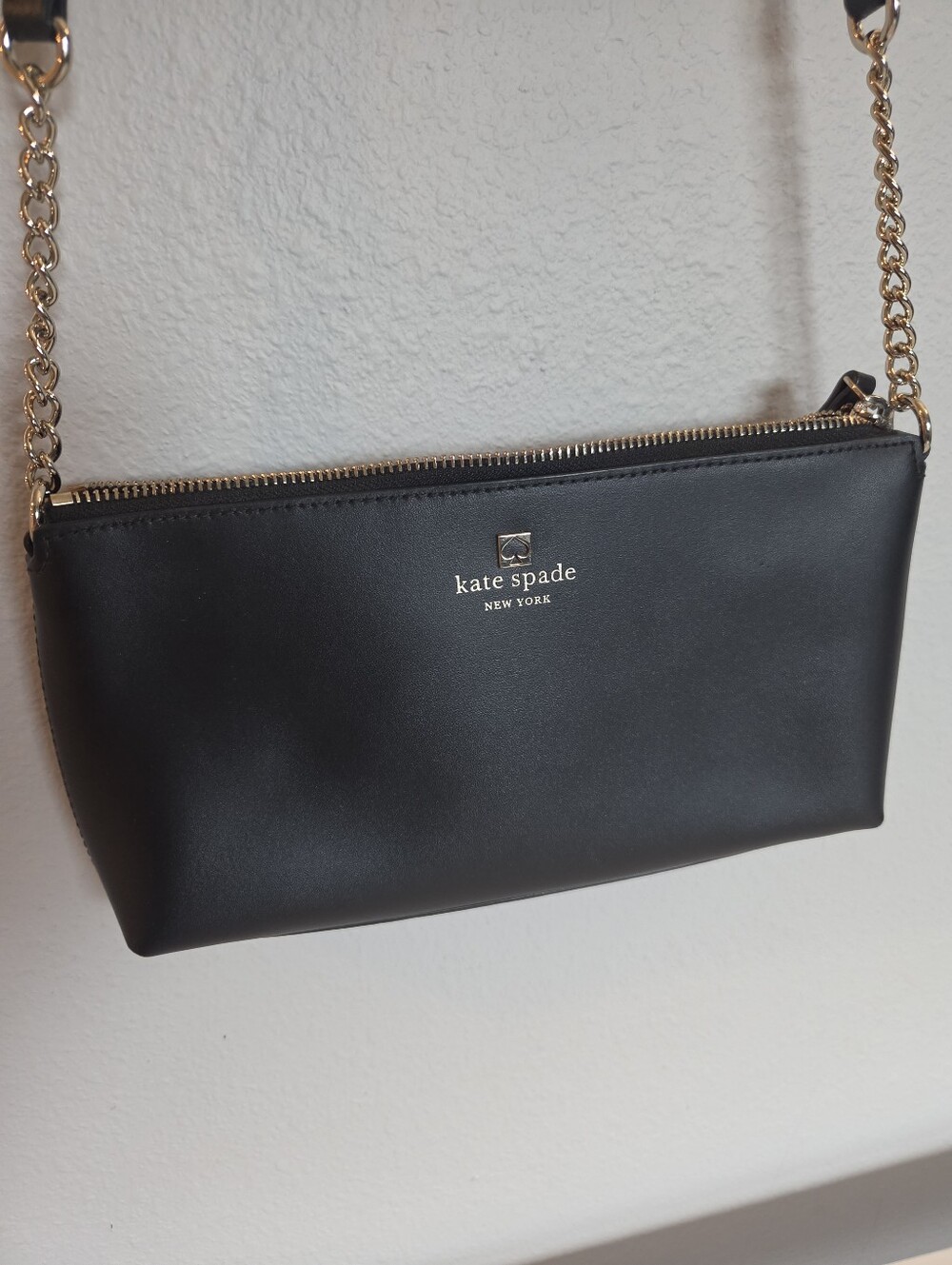 Kate Spade Sawyer Street Declan Black Leather Chain Crossbody NWOT